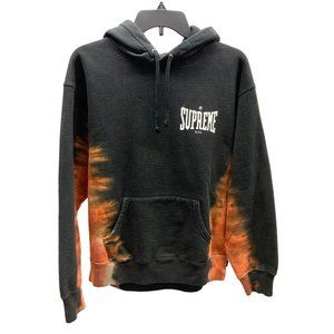 Supreme Black/Orange Tie Dye Hoodie Small